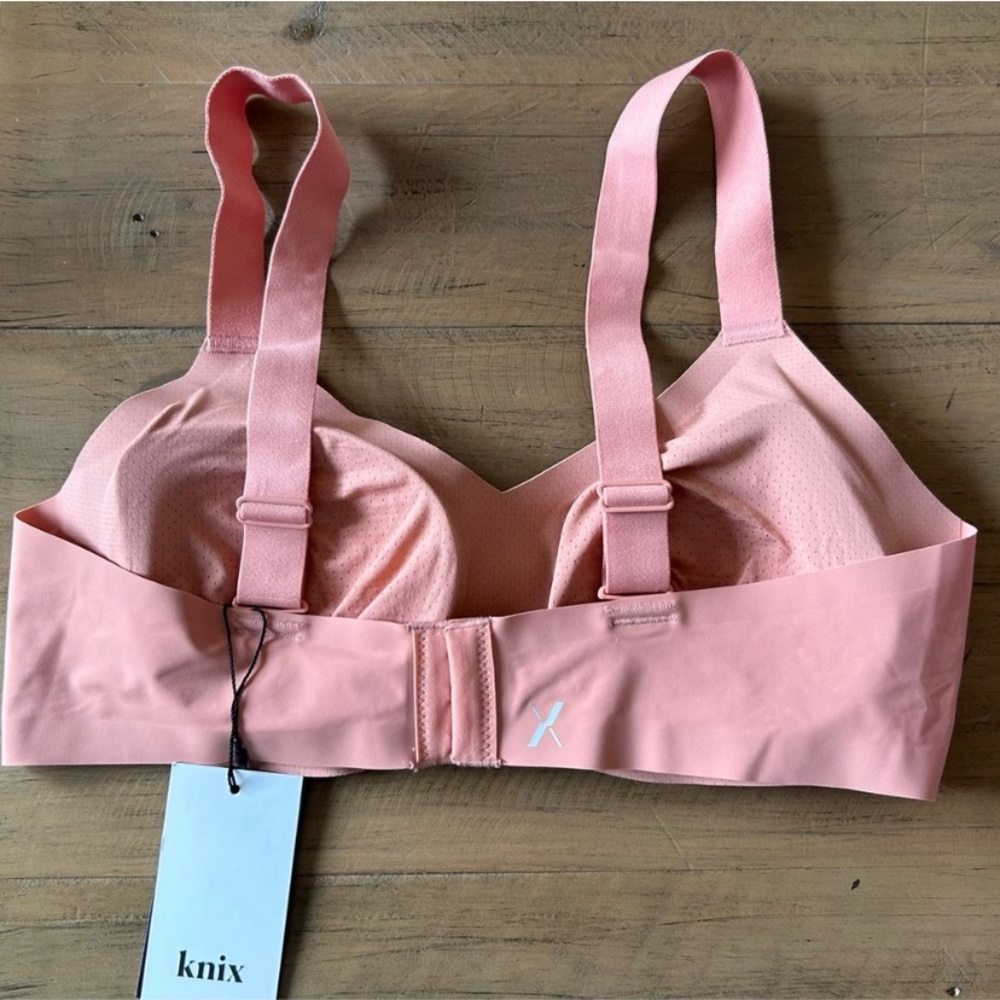 Pink Knix padded V-neck bra, Size 3